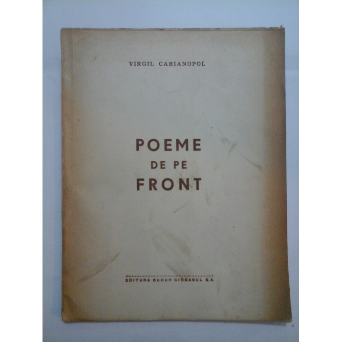 POEME  DE  PE  FRONT  -  VIRGIL  CARIANOPOL